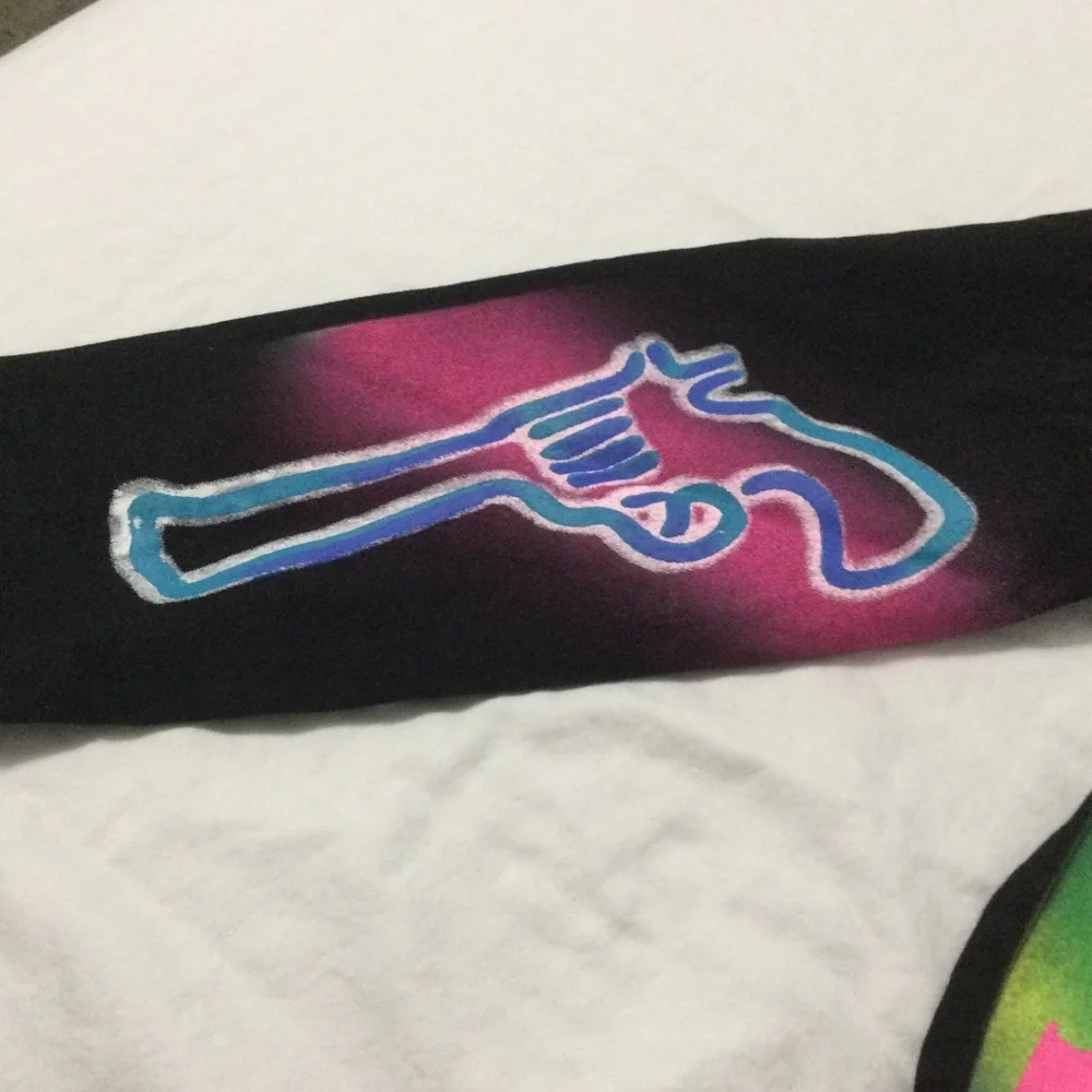 Mackeen Painted Distressed Men’s Graffiti Denim Jacket Size M - Picture 2 of 11